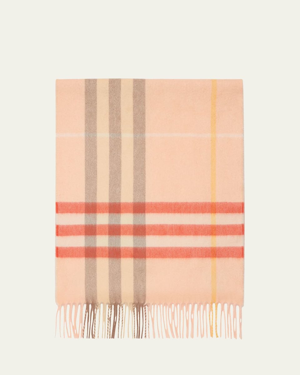 Giant Check-Print Cashmere Scarf